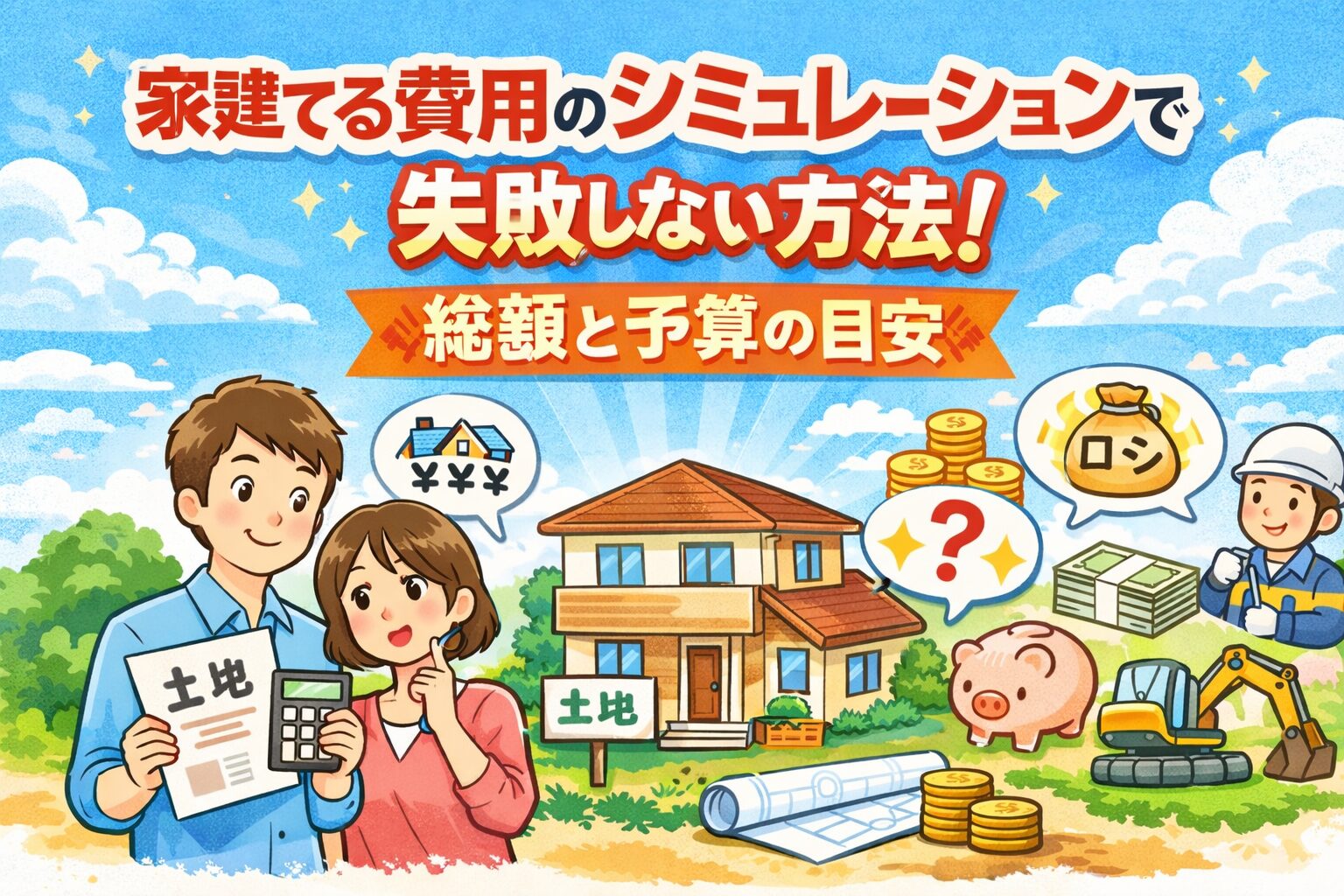 家建てる費用のシュミレーションで失敗しない方法！総額と予算の目安