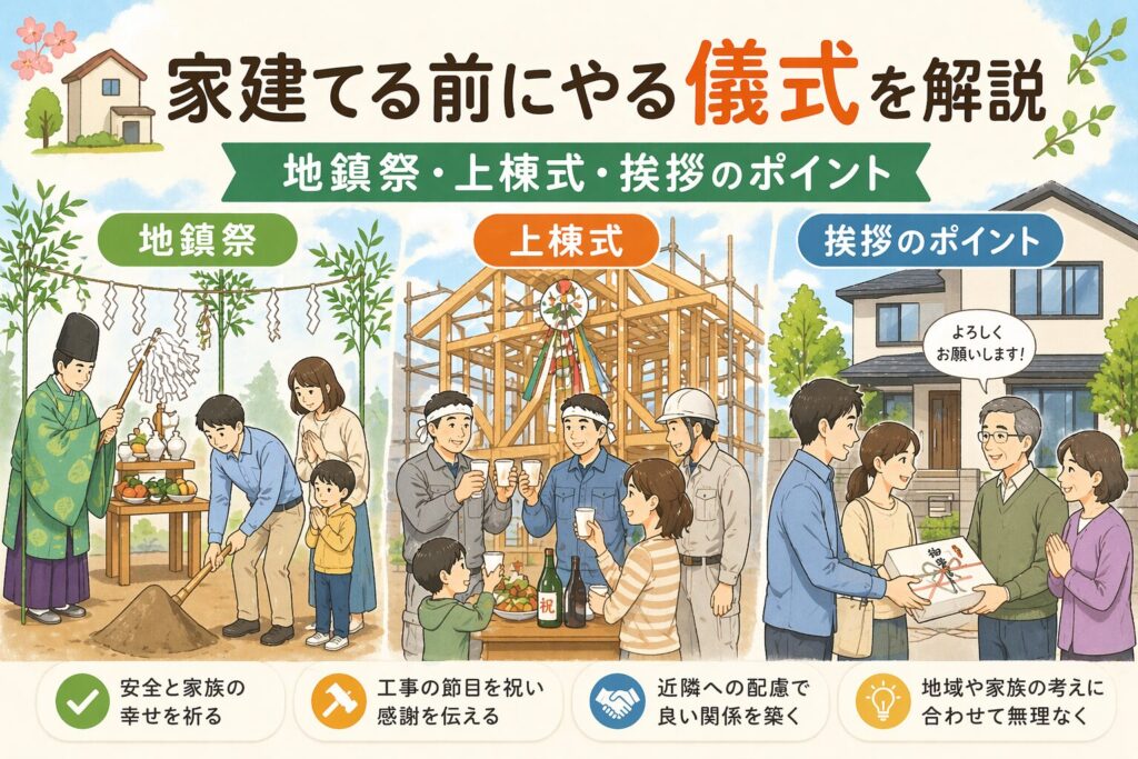 家建てる前にやる儀式を解説 地鎮祭・上棟式・挨拶のポイント