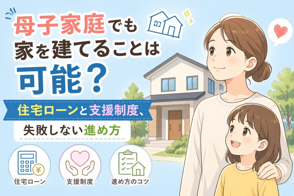 母子家庭でも家を建てることは可能？住宅ローンと支援制度、失敗しない進め方