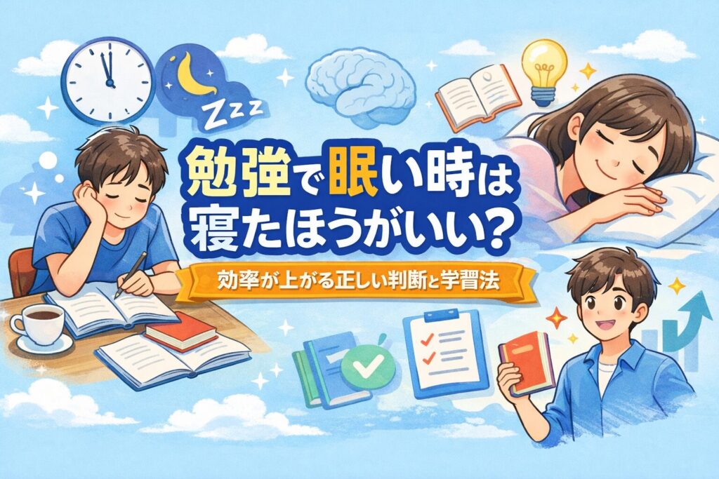 勉強で眠い時は寝たほうがいい？効率が上がる正しい判断と学習法