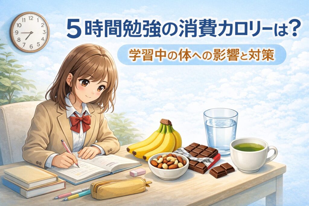 5時間勉強の消費カロリーは？学習中の体への影響と対策