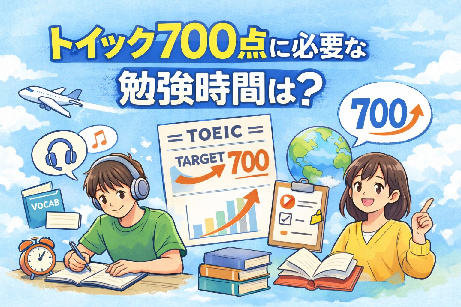 トイック700点に必要な勉強時間は?