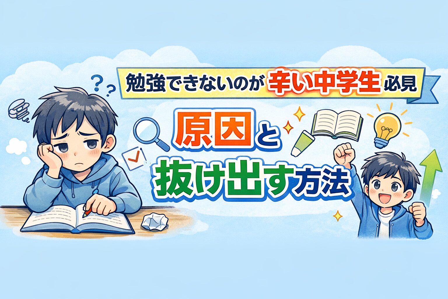 勉強できないのが辛い中学生必見｜原因と抜け出す方法