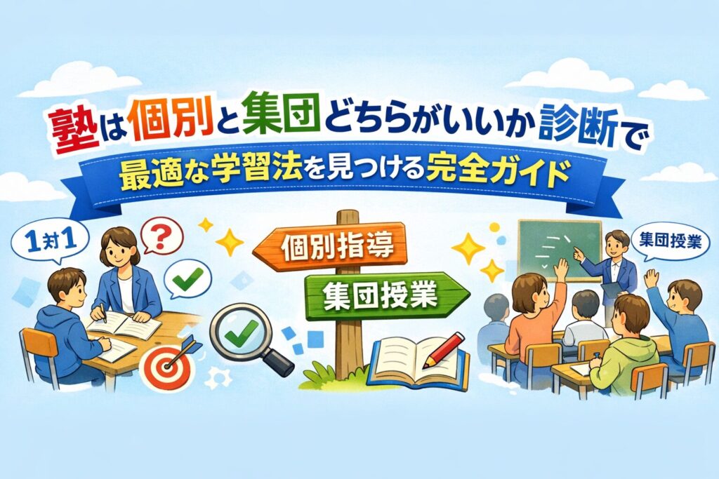 塾は個別と集団どちらがいいか診断で最適学習法を見つける完全ガイド