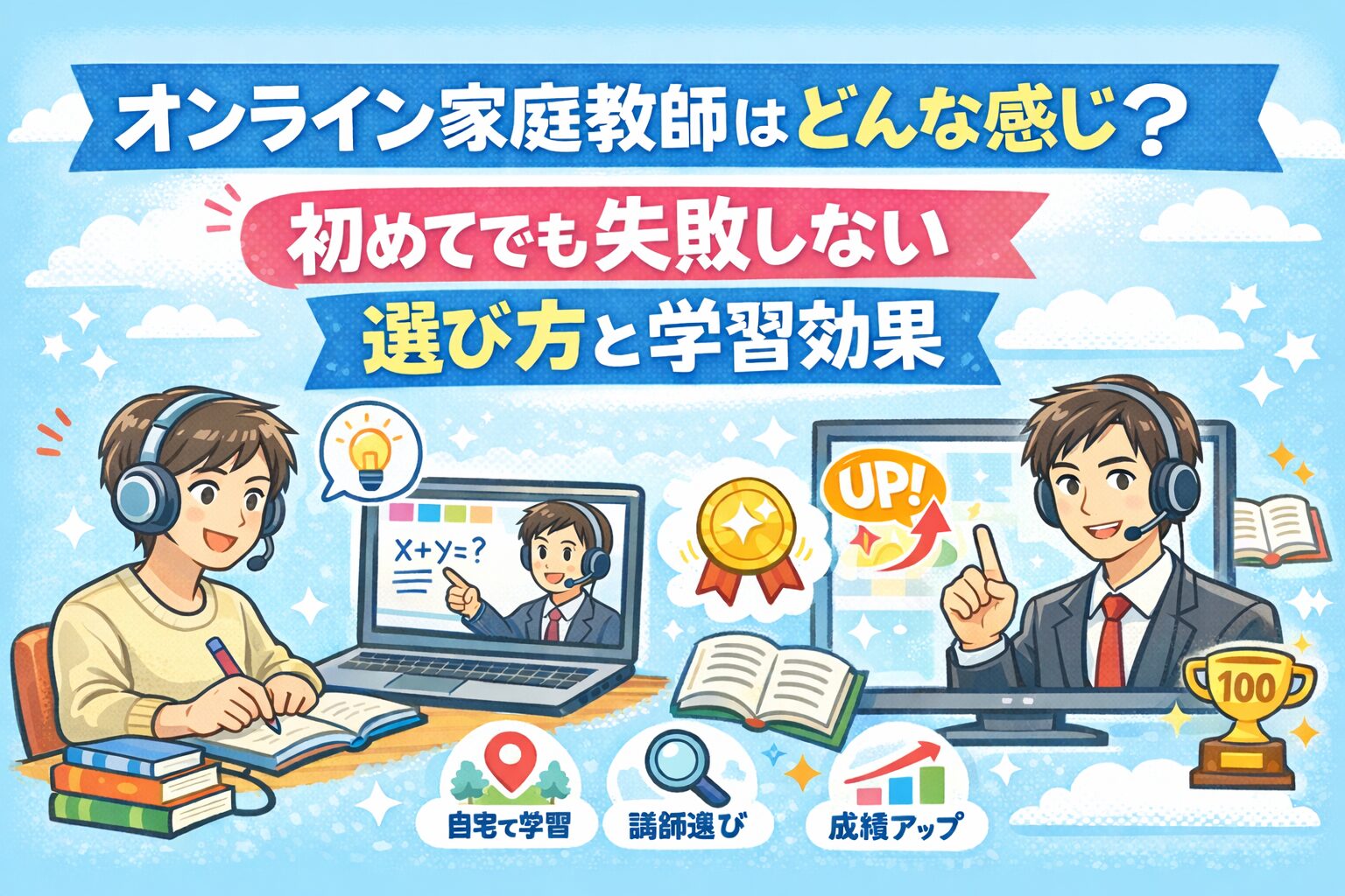 オンライン家庭教師はどんな感じ？初めてでも失敗しない選び方と学習効果