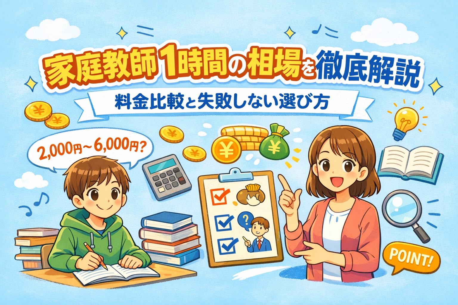 家庭教師1時間の相場を徹底解説｜