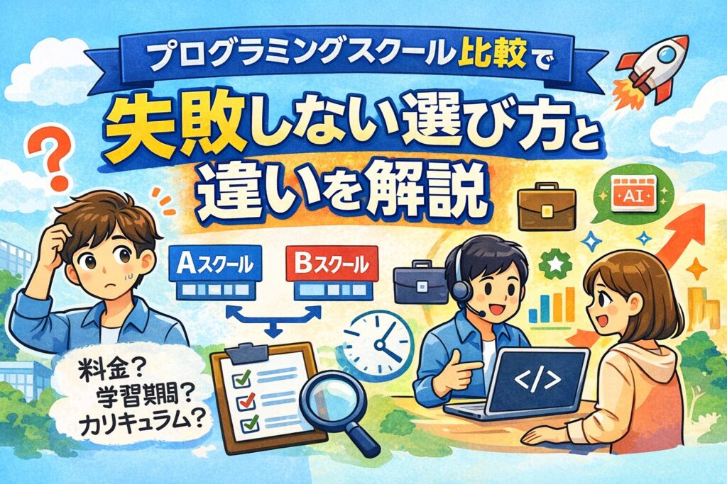 プログラミングスクール比較で失敗しない選び方と違いを解説