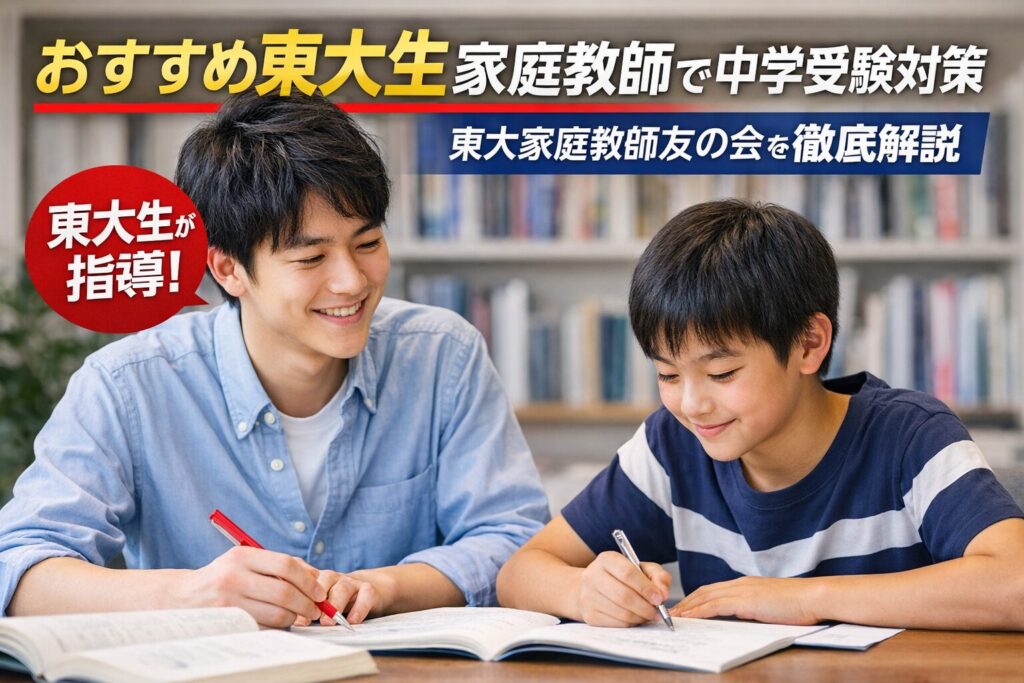 おすすめ東大生家庭教師で中学受験対策｜東大家庭教師友の会を徹底解説