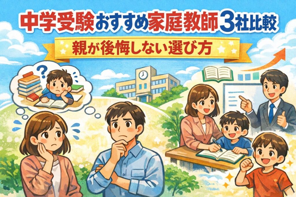 中学受験おすすめ家庭教師３社比較｜親が後悔しない選び方